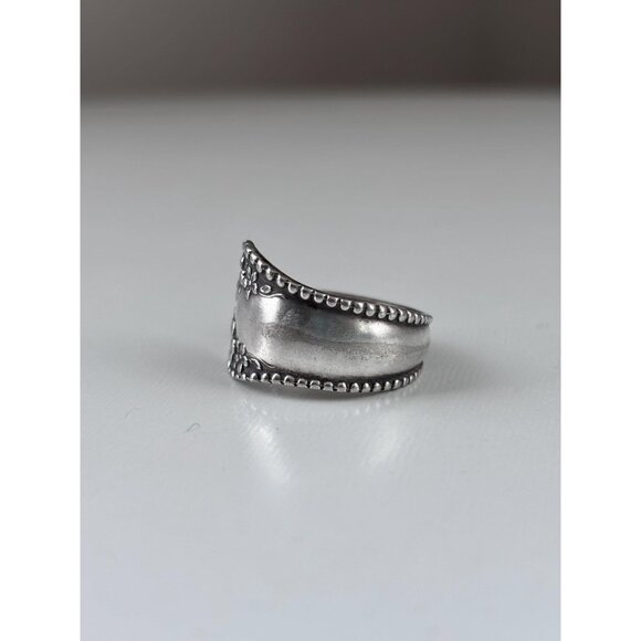 Handmade Antique Silver Plated Butter Knife Ring: Size 6.5 - Picture 4 of 6